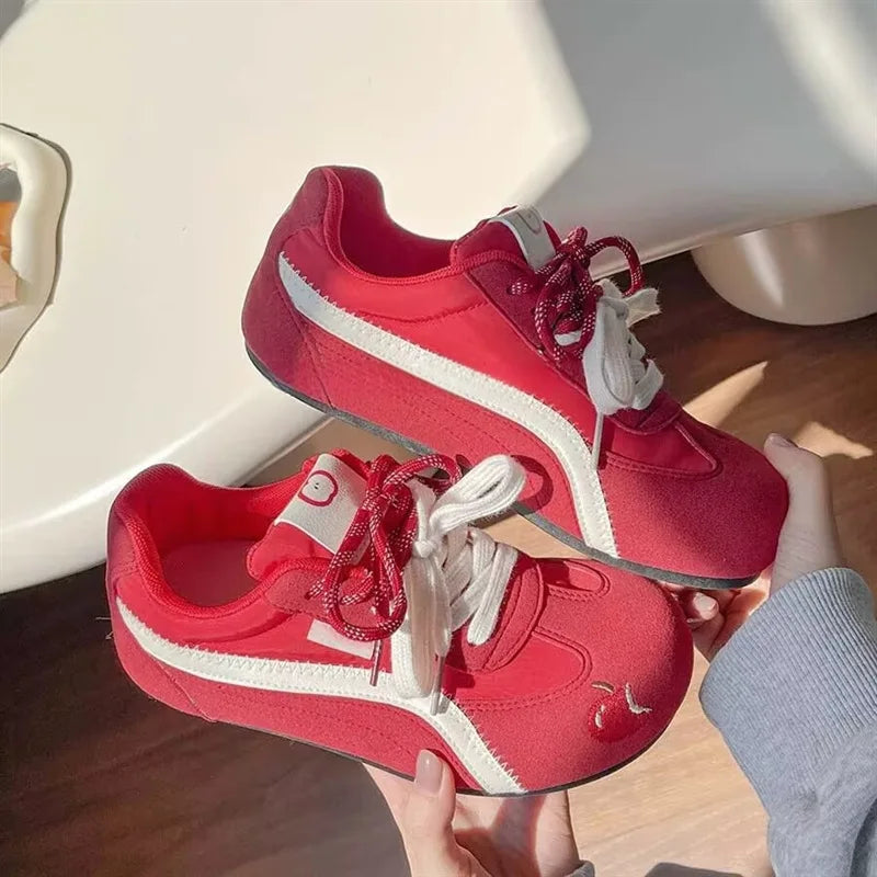 2026 New Women Sneakers Flats Sport Tennis Shoes Women Summer Running Sport Shoes Walking Hiking Lace Up