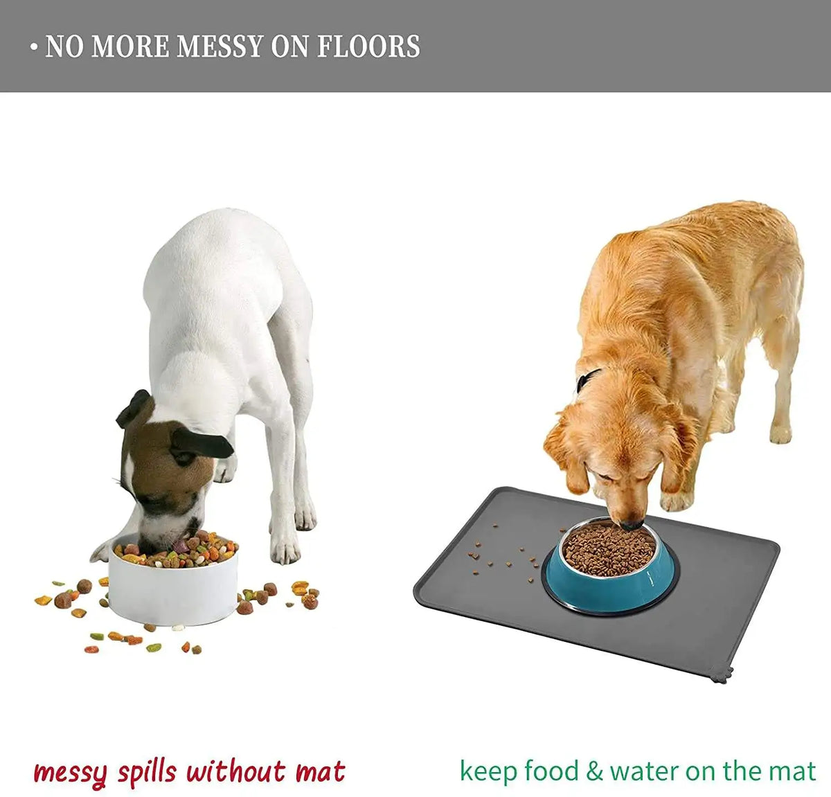 Pet Placemat Cat Dog Feeding Mat Silicone Waterproof Non Slip Food Grade Bowl Pad Easy To Clean Indoor Outdoor Pet Supplies