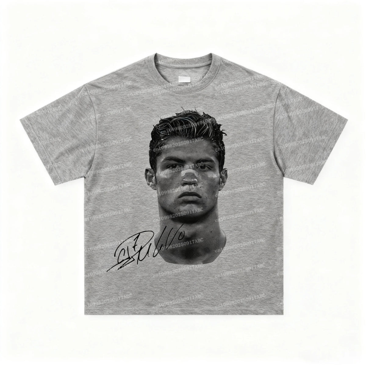 Kid T-thirts Cristiano Ronaldo Pure Cotton American-style Streets Both Sexes Vintage Print Women Short-sleeved Kid T-shirt