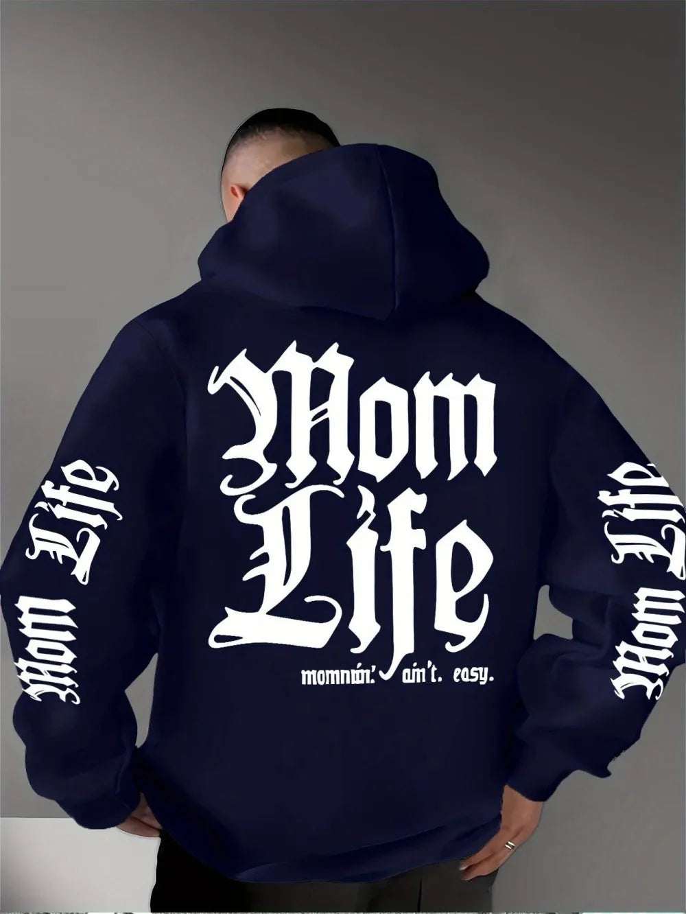 Fashionable Men's New Autumn Gothic Letter Printed Comfortable Soft Hoodie Outdoor Street Versatile Top