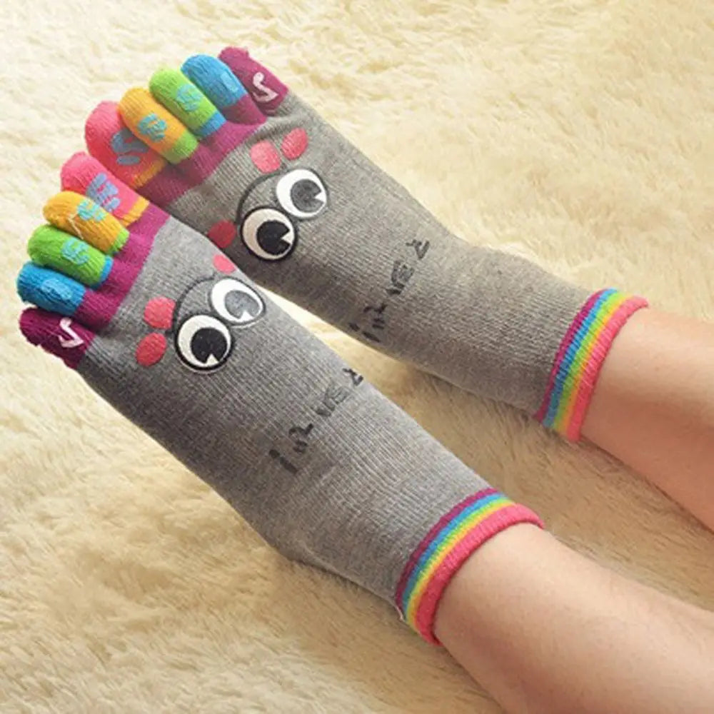Anti-slip Five Finger Socks Kids Cotton Mesh Breathable Children Accessories Sport Split Toe Hosiery