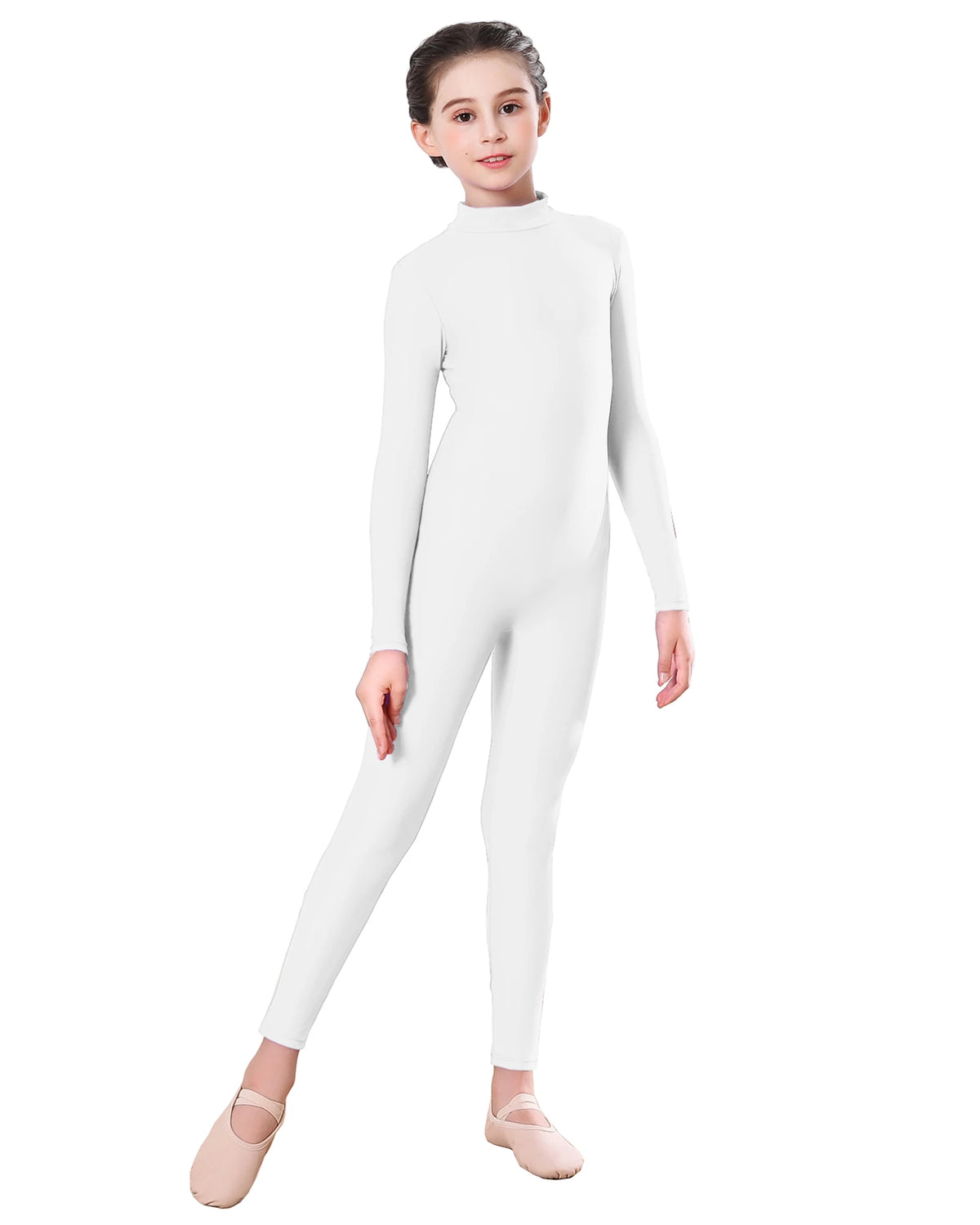 Kids Ballet Skate Dance Wear Girls Gymnastics Bodysuit  Long Sleeve Bodysuit Children Jumpsuit Wear Training Performance Wear