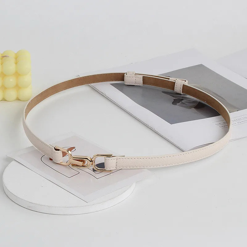 Women's Buckle Adjustable Simple and Fashionable Versatile Belts Dress Accessories Korean Style Adjustable Waist Cinching Belts