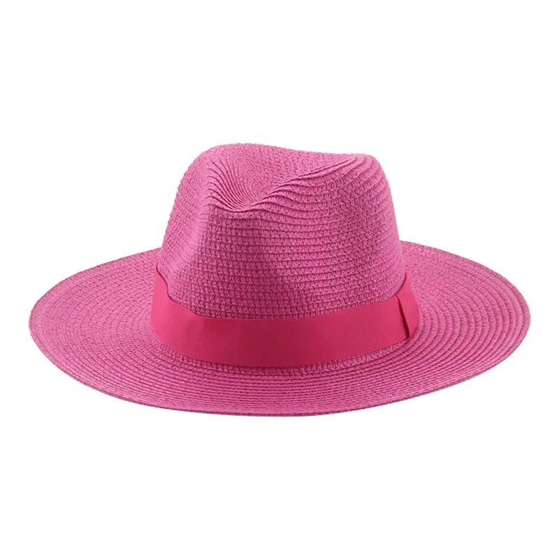 Hats for Women Bucket Sun Hats Ribbon Band Men Hat Straw Summer Panama Formal Outdoor Party Picnic Bucket Hat Sombreros De Mujer