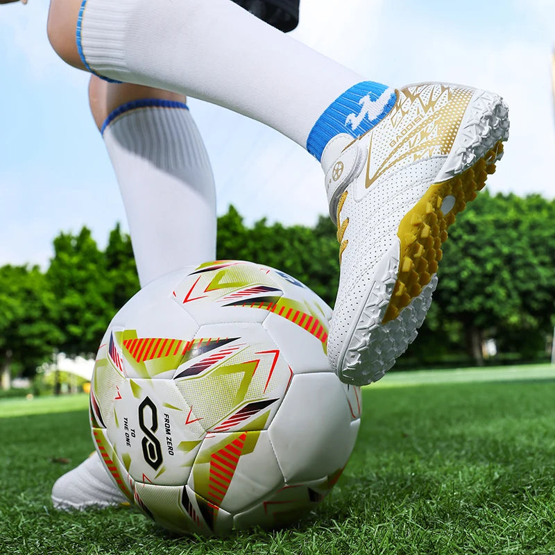 New Children Soccer Shoes Sports Society Field Boy Football Boots Futsal Fast Indoor Sneaker Original Ankle Football Boot Cleats
