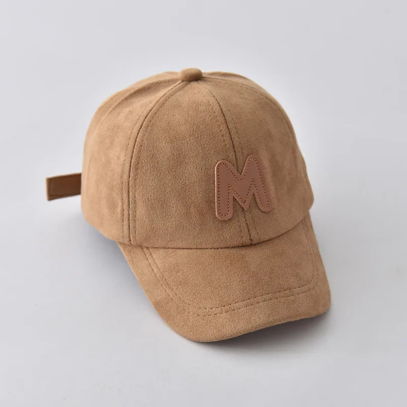 High Quality Suede Children Baseball Hat Fashion Kids Peaked Cap Girls Boys Solid Color Duck Tongue Caps Baby Outdoor Sun Visors