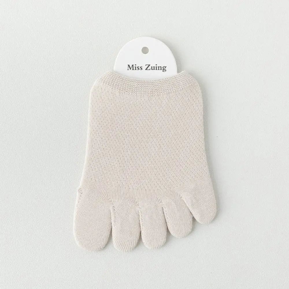 Anti-slip Five Finger Socks Kids Cotton Mesh Breathable Children Accessories Sport Split Toe Hosiery