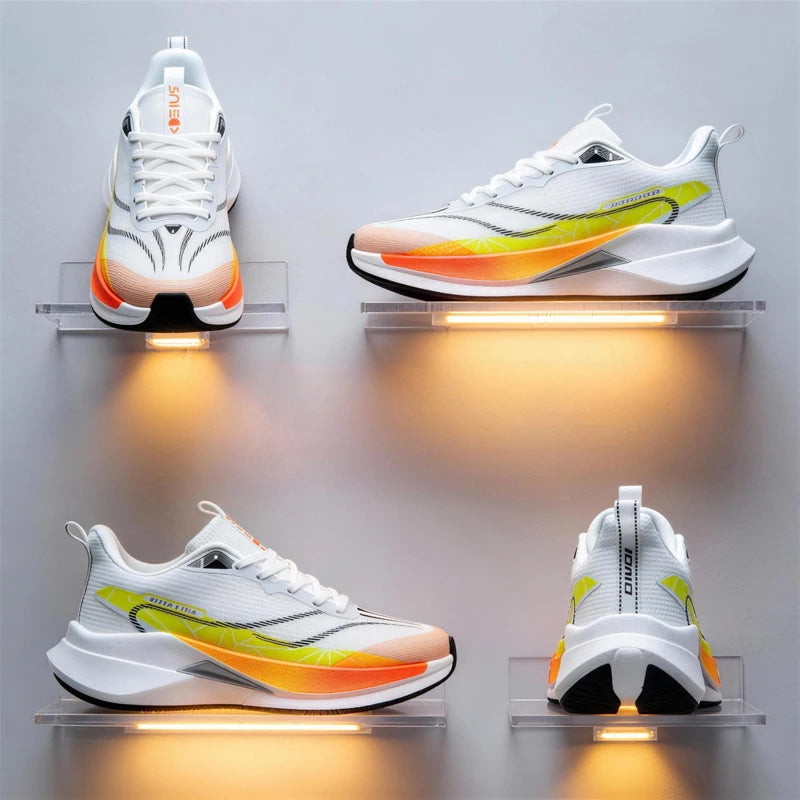 Men's Sports Shoes Full Palm Carbon Plate Road Running Shoes Men's and Women Marathon Shock-absorbing Athletics Training Shoes
