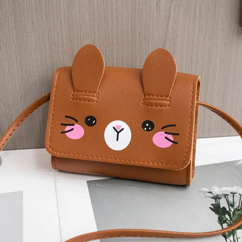 Children's Mini Handbags Cute Kids Coin Purse Wallet Fashion Princess Baby Girls PU Leather Small Shoulder Crossbody Bag NEW