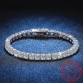 Charm Bracelets For Women/ men High Quality S925 Silver Platinum Plated Moissanite Bracelet Simple Personality Wedding Jewelry Gift