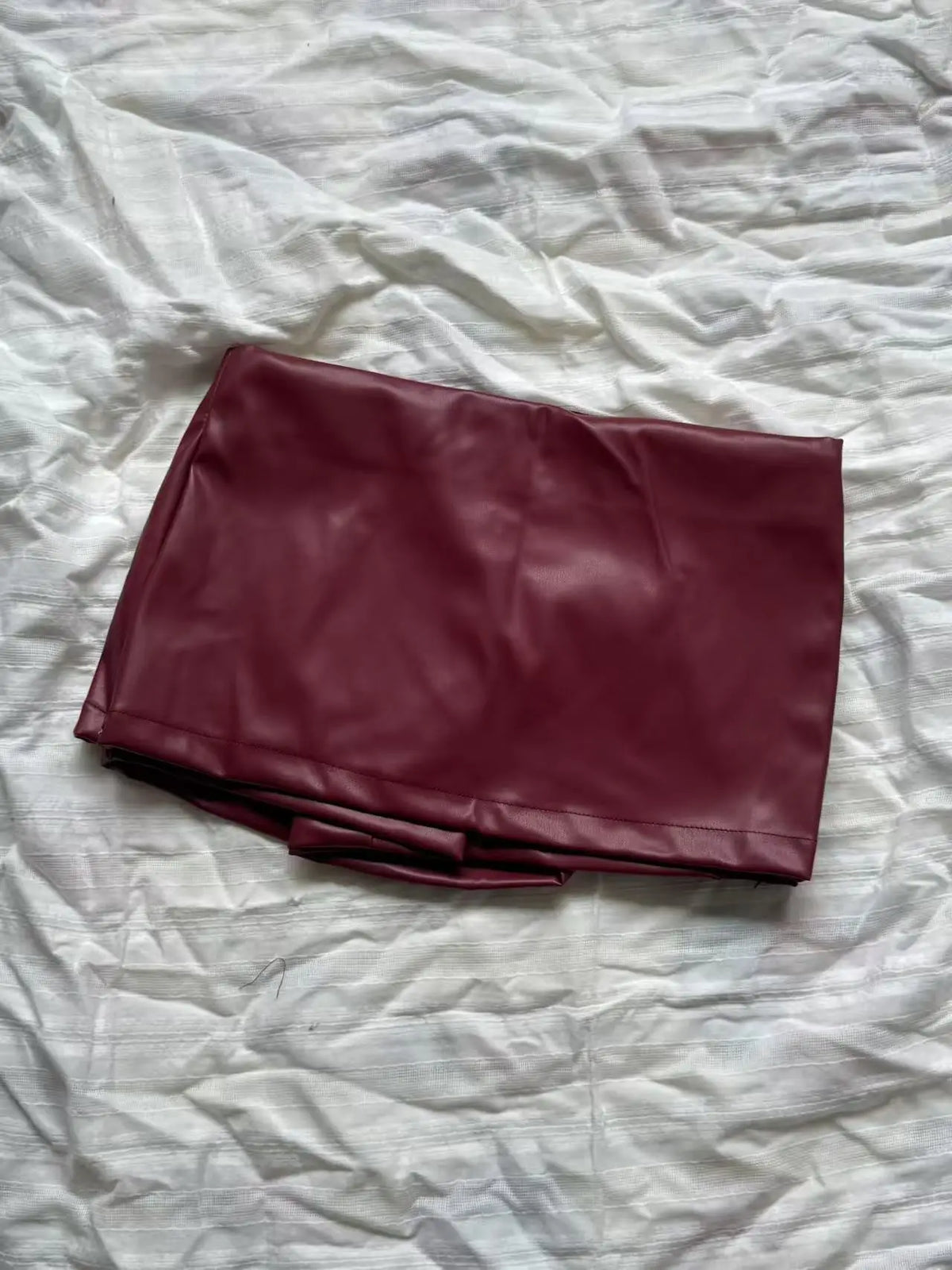 Summer Faux Leather Mini Skirts With Safety Shorts PU Skirts For Woman Low Waist Skirts Luxury Designer Slit Pencil Skirts Brown
