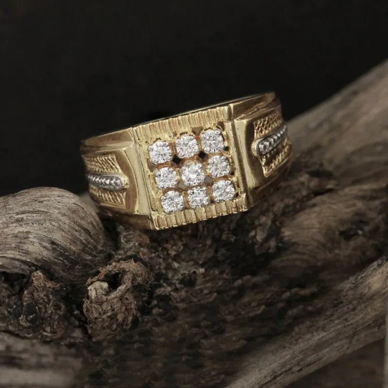 New Hot-Selling Hip-Hop HipHop Jewelry, Male Trendy Hip-Hop Brand with Zircon Ring
