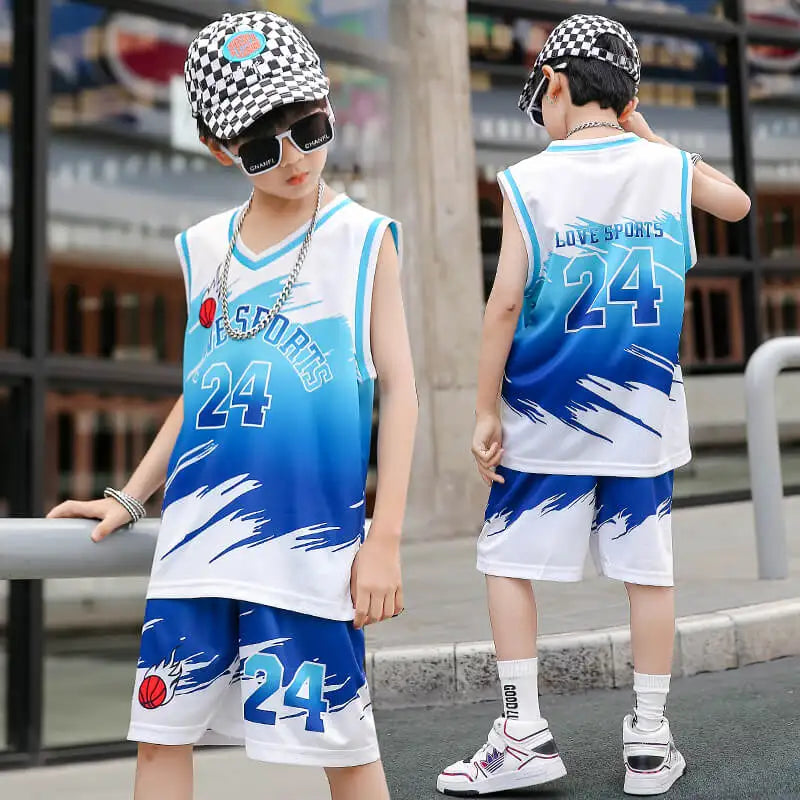 Children Team Training Uniform Kids Basketball Jersey Quick-drying Boy and Girls Comfortable Shirt  Child Sportswear Tracksuits
