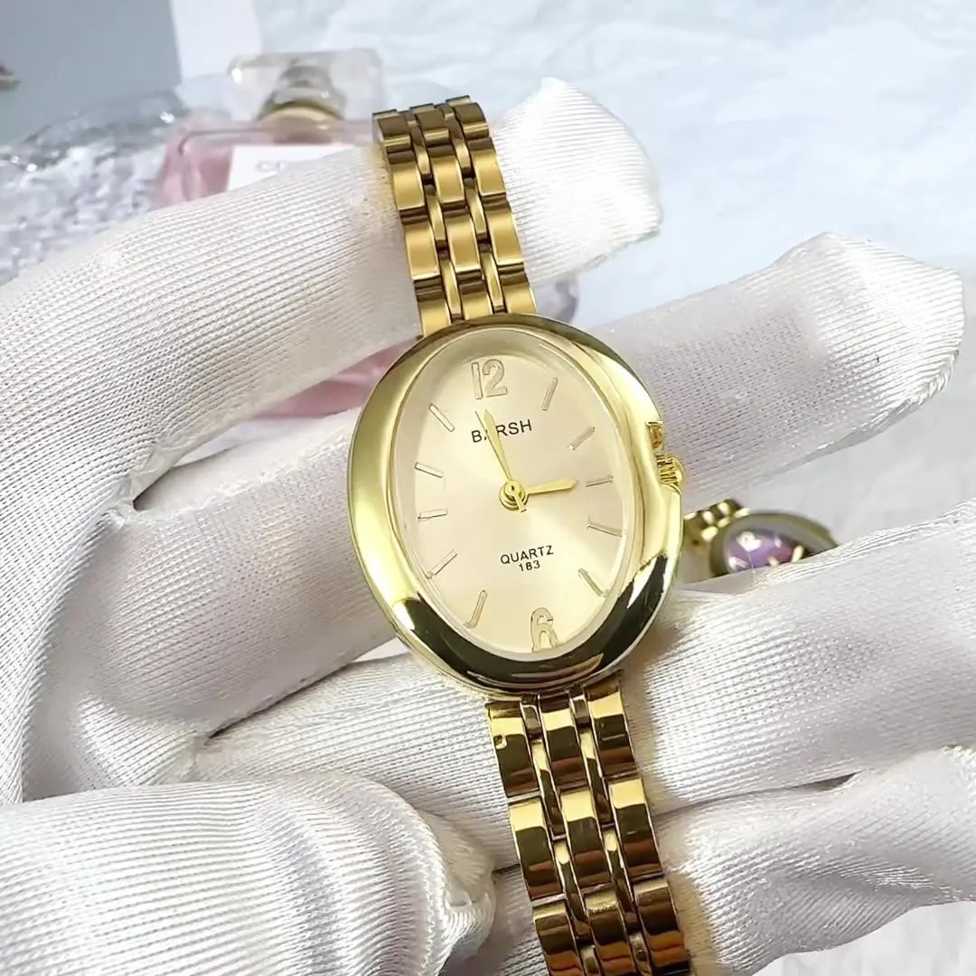 Women's Watches Fashion Simple pigeon egg Dial Steel Strap Quartz Watch Advanced Luxury Ladies' Gift Watches Clocks