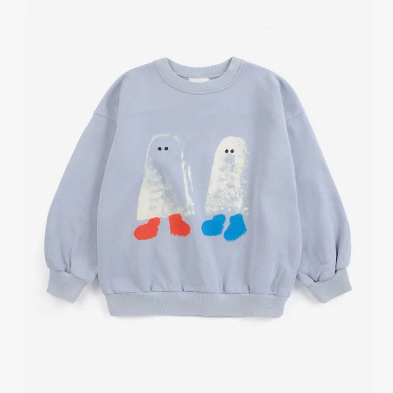 Kids Sweatshirt 2026 Winter New Fashion Plus Fleece Warm Boys and Girls Hooded Sweatshirt Cotton Crew Neck Long Sleeve T-Shirt