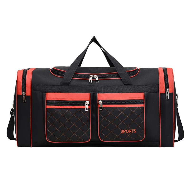 Men Nylon Travel Duffel Bag Large Capacity Handbag Portable Outdoor Carry Luggage Convenient Practical Male's Weekend Gym Bag