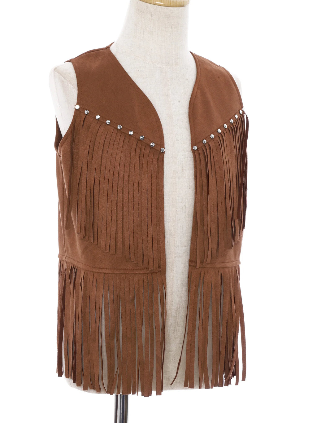Kids Girls Boys Tassel Fringed Vest Open Front Waistcoat Jackets Child Halloween Western Cowboy Costumes Cowgirl Fancy Dres Up