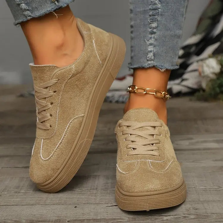 Women's Sneakers Retro Fashionable Breathable Running Canvas Casual Shoes Spring and Autumn Round Toe Red Women's Flat Sneakers