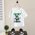 Boys Clothes GAME OVER Print Graphic T Shirts 2025 Summer Kids Clothes 100% Cotton Tops Short Sleeve T-shirt Girls 4-6Y 7-13Y