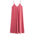 HXAO 2025 Womens Dresses Slip Long Dresses Elegant Green Red Black Dress V-Neck Sleeveless Backless Vestido Casual Women's Dress