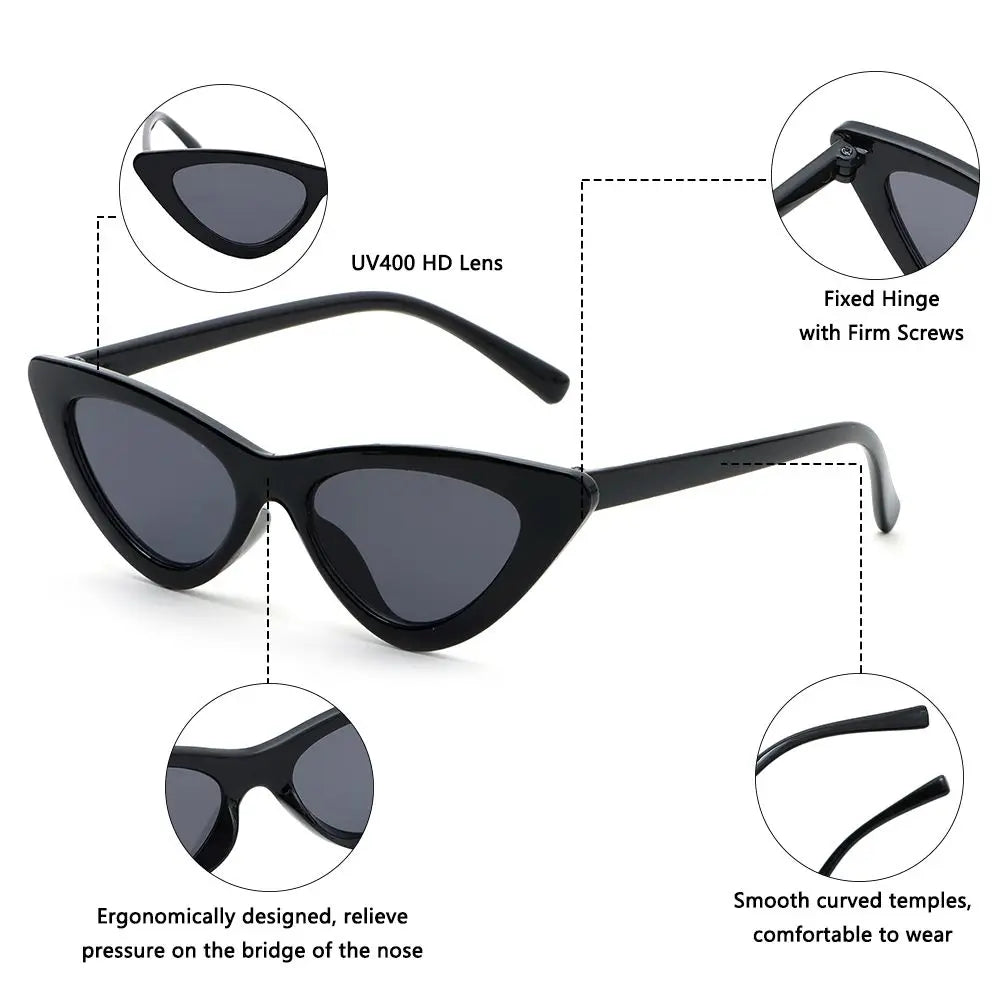 Fashion Candy Color Sunglasses Kids Aged 3-9 Years Trendy Retro Cat Eye Sun Glasses Boys Girls Non-Polarized Shades Party Favor