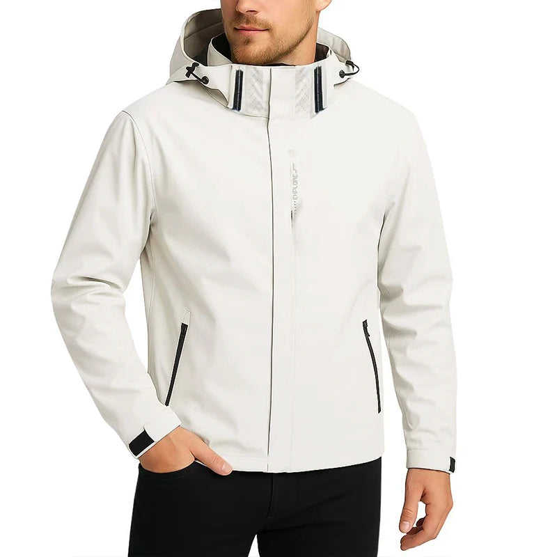 Outdoor Men's Waterproof Raincoat Lightweight Jackets Coat with Hood Hiking Windproof Jacket Climbing Sport Casual Streetwear