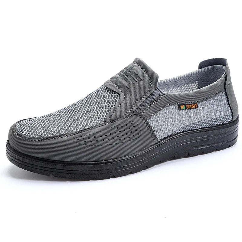 Mesh Slip On Men Casual Loafers Breathable Non Slip Soft Rubber Sole Summer Daily Driving Walking Shoes