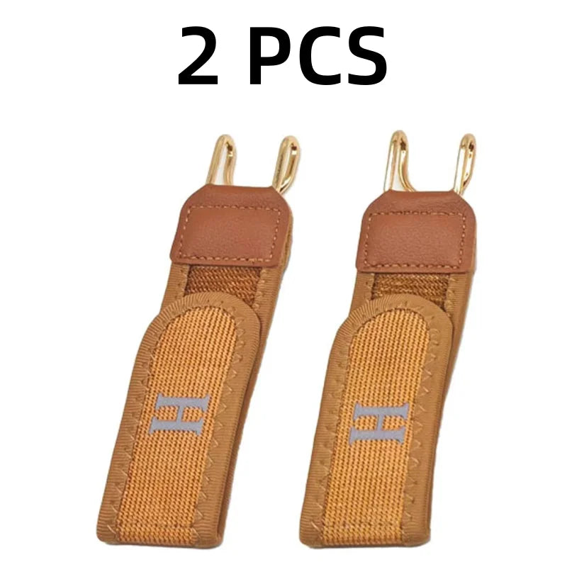 2Pcs Adjustable Buckleless Belt Hook Elastic Velcro Waist Buckle Waist Belt For Men‘s Gift Casual Belt With Buckle