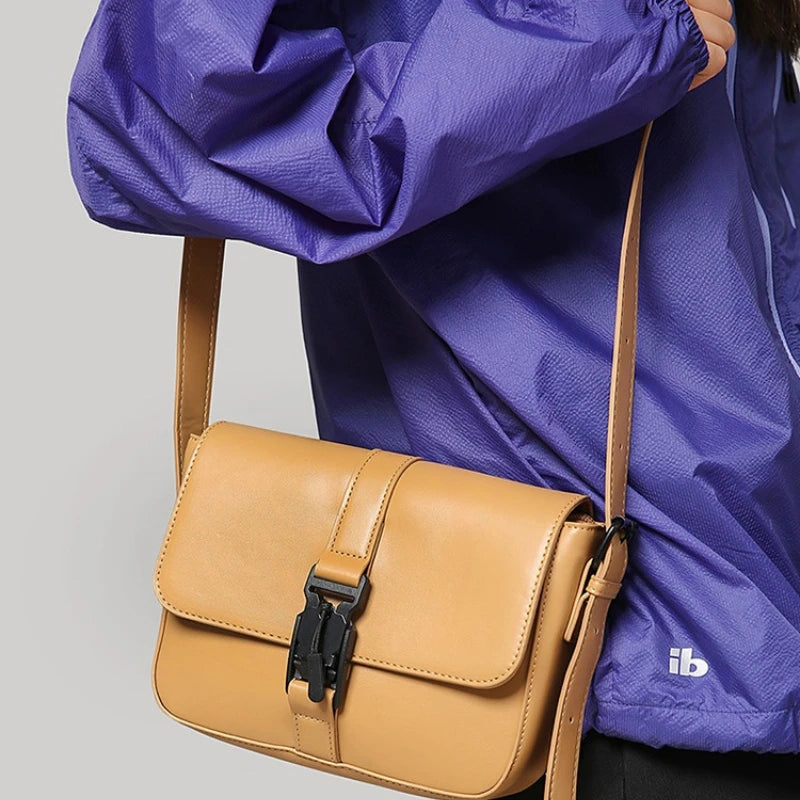 Brand Men Shoulder Bag PU Leather Luxury Handbag High Quality Messenger Bag for Man Women 2026 Small Square Male Crossbody Bags