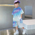 Boys Sports Suit Summer Basketball Sets New Children's Fashion Outfit Kids Short-Sleeved Top Shorts 2 Piece 2-14 Years Old