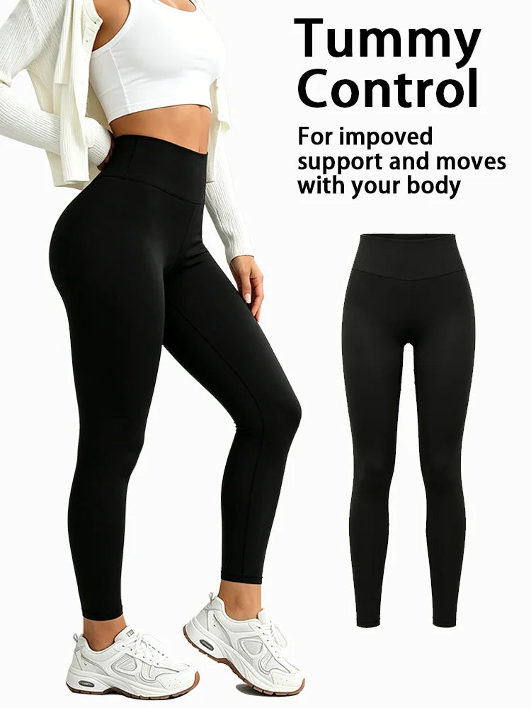 New High-Waisted Black Sports Tights for Women, Hip-Lifting yoga Pants, Suitable for Running, Fitness, yoga and Daily Training