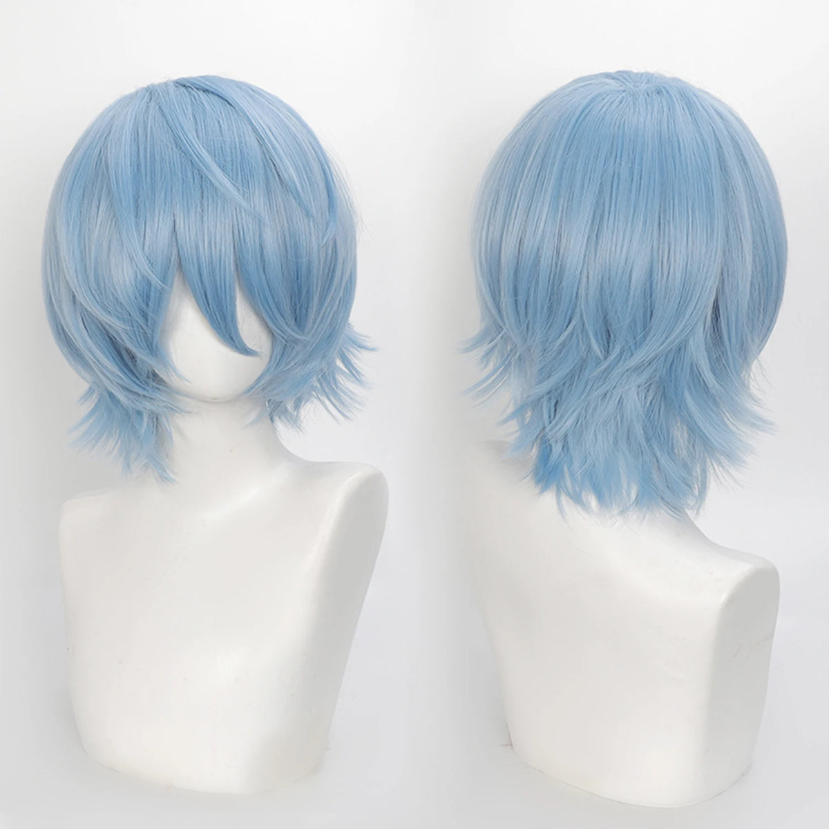 Short Wavy Bob Synthetic Wig with Air Bangs Heat Resistance Shoulder Length Curled 14inch Wigs for Daily Use Cosplay for Women