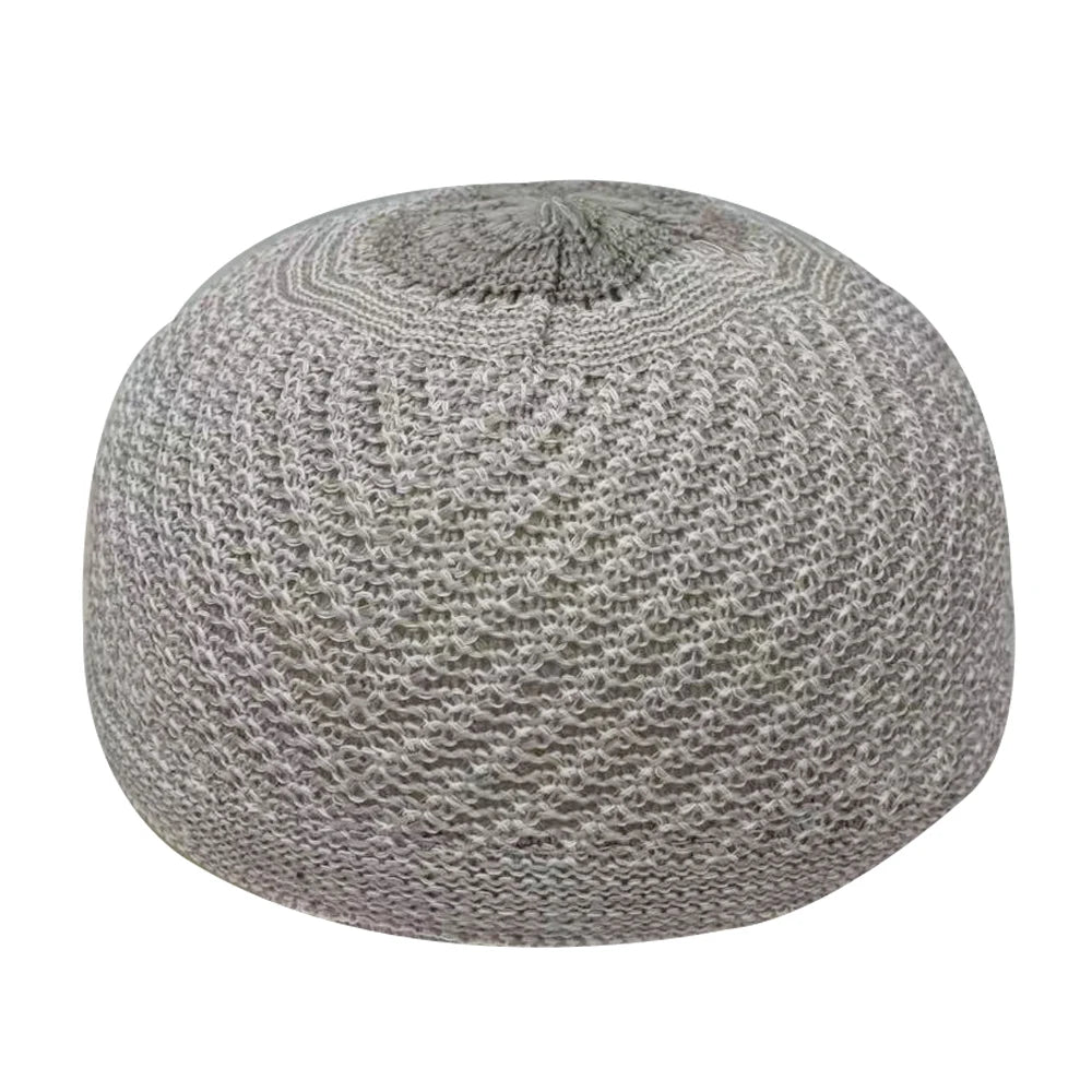 Muslim Hats for Men Knitted Prayer Hat Islamic Ramadan Jewish Kippah Homme Hat Men's Turban Bonnet Cotton Skull Beanie Cap