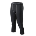Men's Sports Cropped Pants Sportswear, Running Leggings Gym Leggings Male Compression Sweatpants MenCropped Capri Trousers