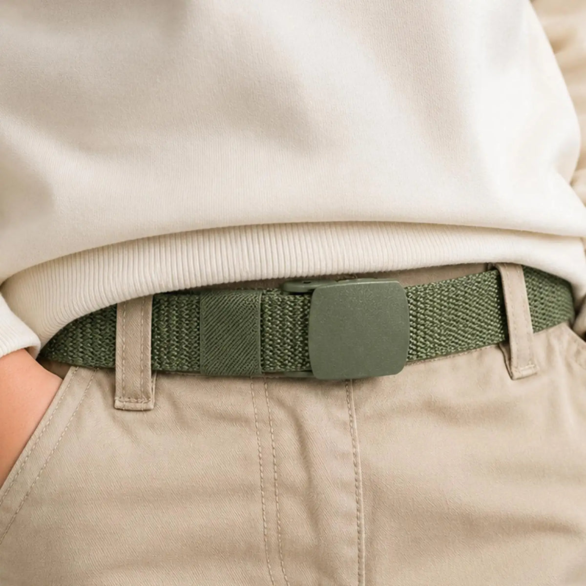 New 92cm Belts for Children Military Unisex Canvas Automatic Buckle Fashion Solid Colors Nylon Outdoor Tactical Canvas Belts