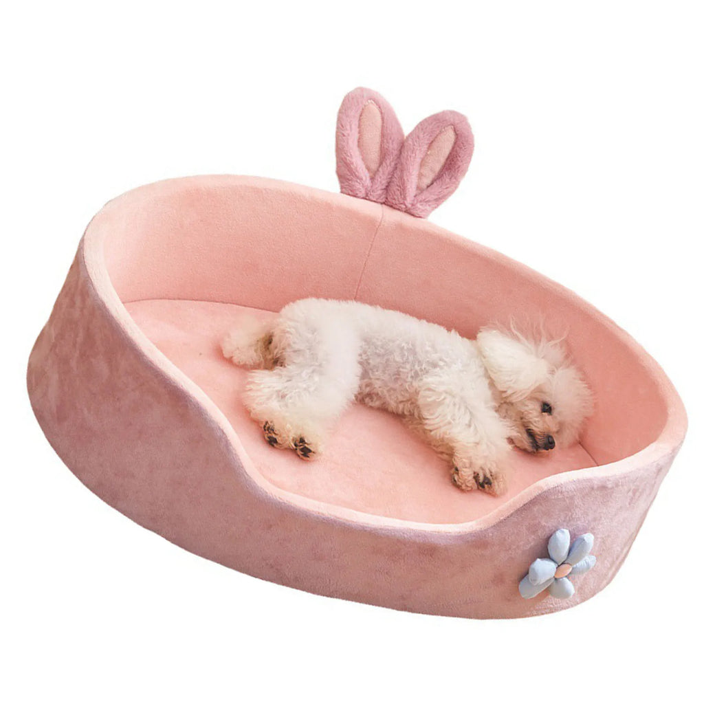 Soft Pet Bed Detachable Pet Bed Pink Pet Bed Detachable Washable Dog Sleeping Bed Soft Comfortable Warm Cat Bed for Four Seasons