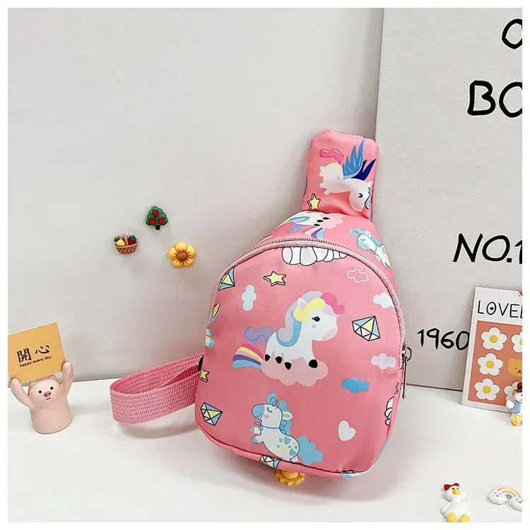 Children's Cute Dinosaur Shoulder Bags Baby Girls New Casual Boys Kids Chest Bag Coin Purse Nylon Handbags Small Messenger Bag