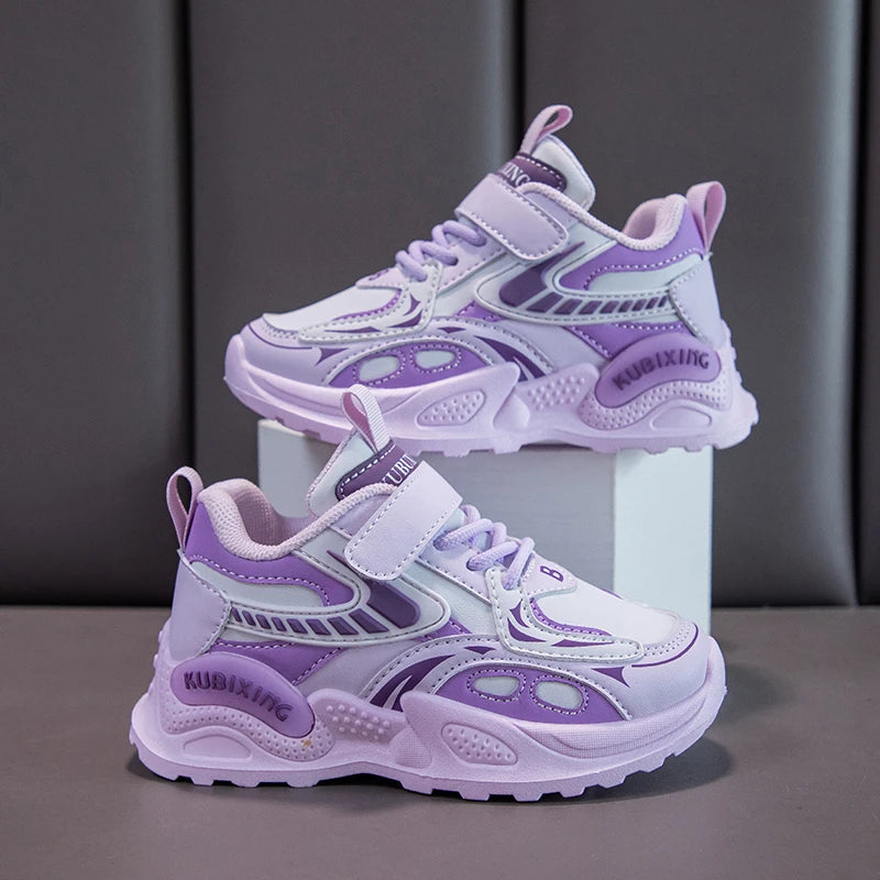 Kids Sneakers Children Casual Shoes 2026 New Trendy PU Leather Sports Shoes for Boy Girls Comfortable Running Shoes Gym Trainers