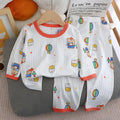 Baby Pajamas Summer Children's Long-sleeved Trousers Home Clothes Suits Cotton Underwear Thin Pajamas Air-conditioning Clothes