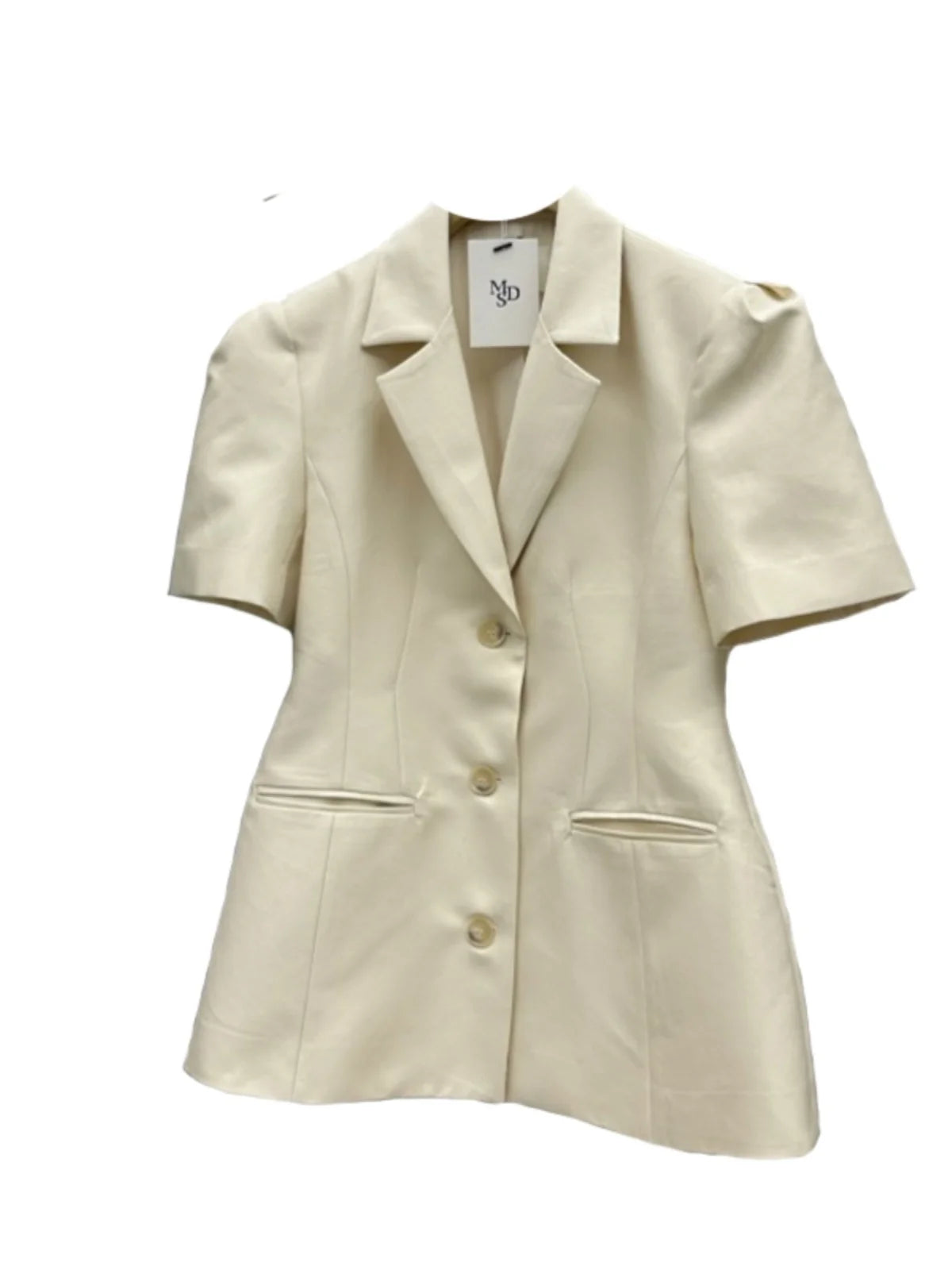 SuperAen 2024 Summer New Korean Short Sleeve Overcoat Women's Fashion Style Blazer Coat