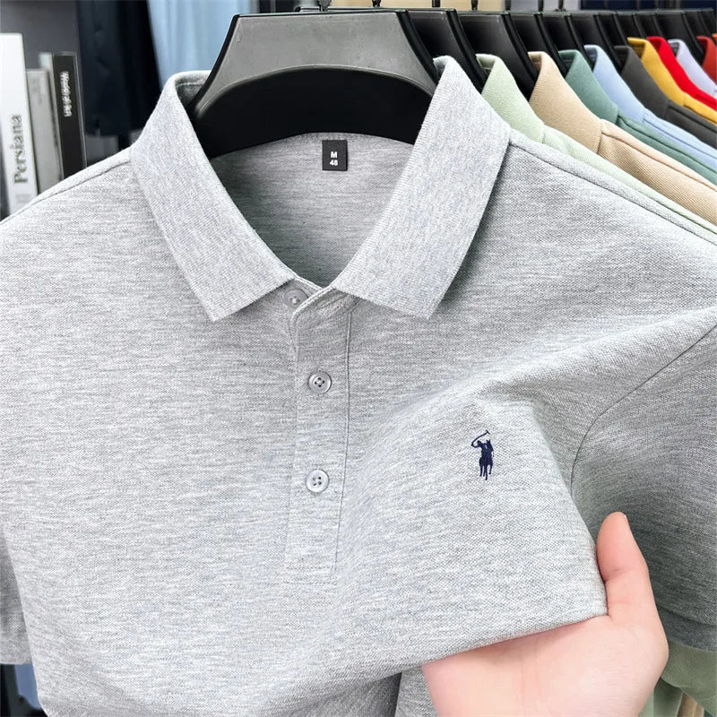 2026 Men's Embroidered Polo Shirt, Premium Summer Casual Business Sports Short Sleeve, Quick Dry Breathable