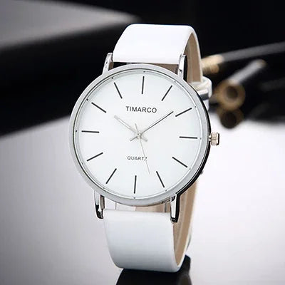 Simple Women's Watches Fashion Leather Slim Strap Wristwatch Ladies Quartz Watch Round Dial Clock Gift Relojes Para Mujer