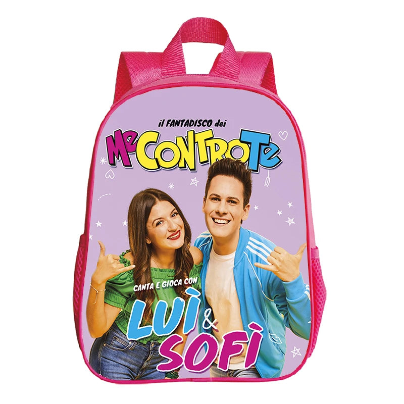 Kids Pink Backpack Me Contro Te Print Kindergarten Bag School Bags for Preschool Girls Cute Bookbag Toddler Softback Book Bags