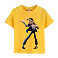 Kids Michael Jackson Rock N Roll T-Shirt Children's Fashion Crew Neck Top Summer Casual Clothes for Baby Boys And Girls