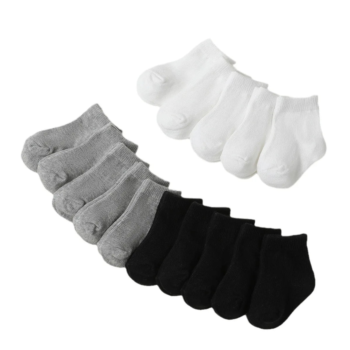 20 Pairs/Lot Baby Short Socks Kids Girls Boys Soft Cotton Basic Sock Solid Children Socken For 0-3Years