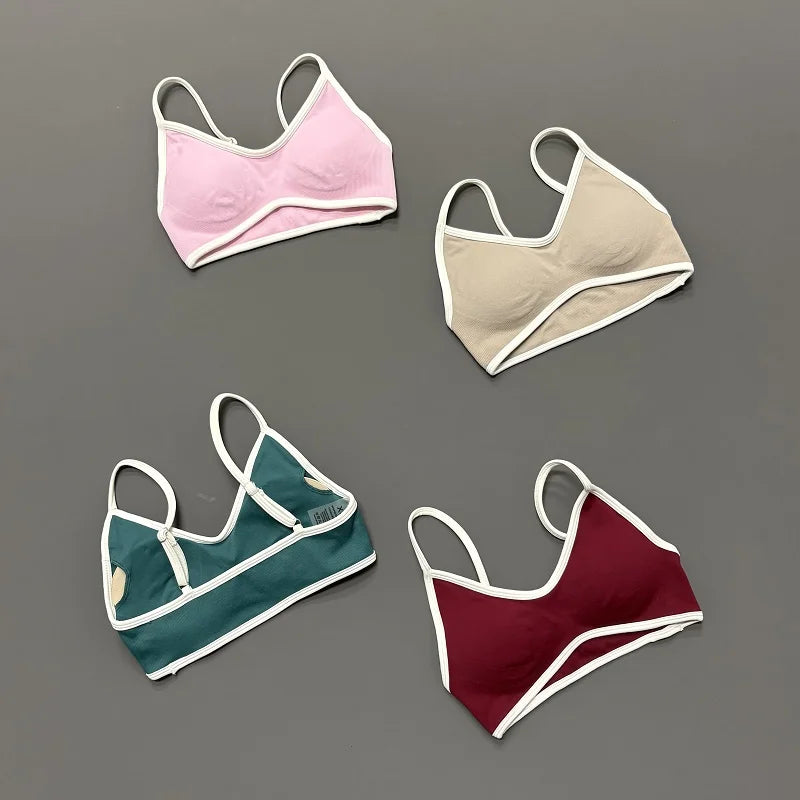 Sports Bra For Women Padded Wireless Yoga Bra Seamless Breathable Shockproof Gym Workout Crop Top Adjustable Straps Bralette