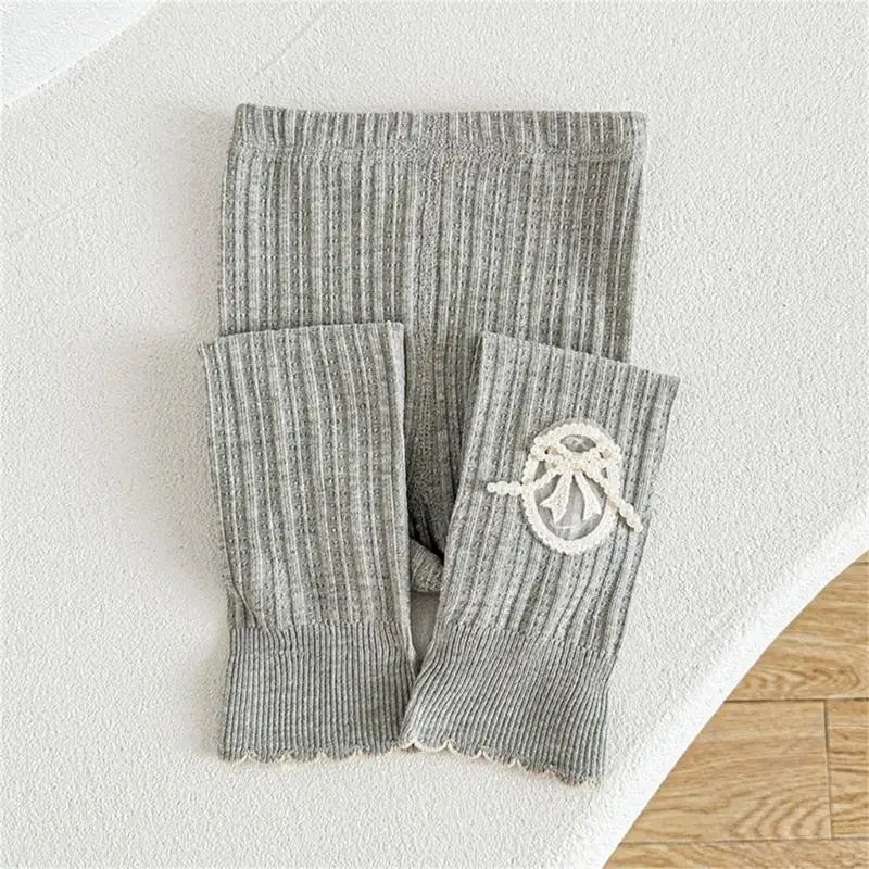 Kids Bottoming Pants Child Leggings Solid Color Trendy Girls Tights for Party Daily Performances & School Activity A2UB