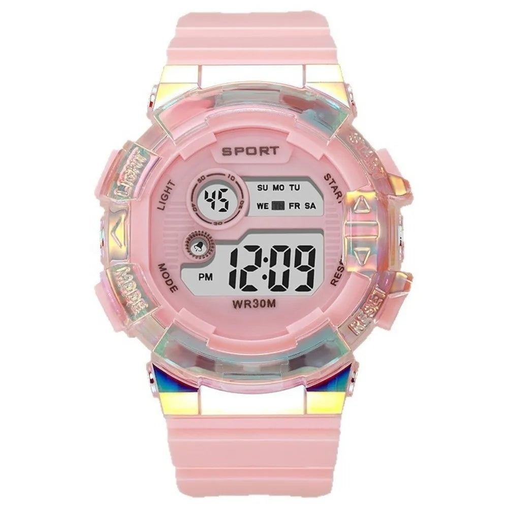 Waterproof Sports Kids Watches Night Light Alarm Clock Function Sports Clock Luminous Dial LED Digital Watch Boys Girls