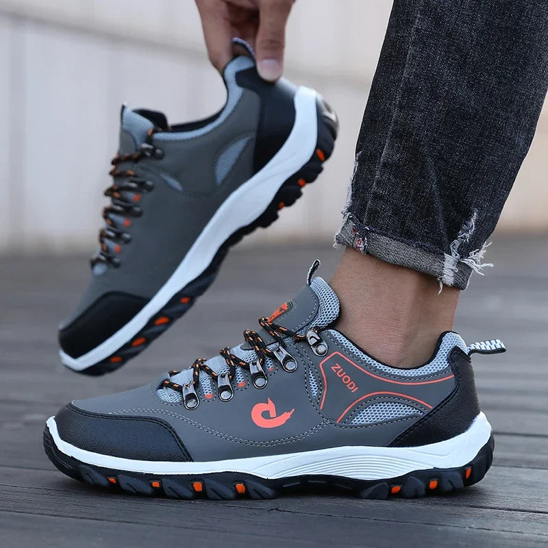 Hiking Boots Men's Black Sneakers Waterproof and Durable Mountaineering Shoes, Vulcanized Shoes for Men Size 39 48 Elegant Shoes