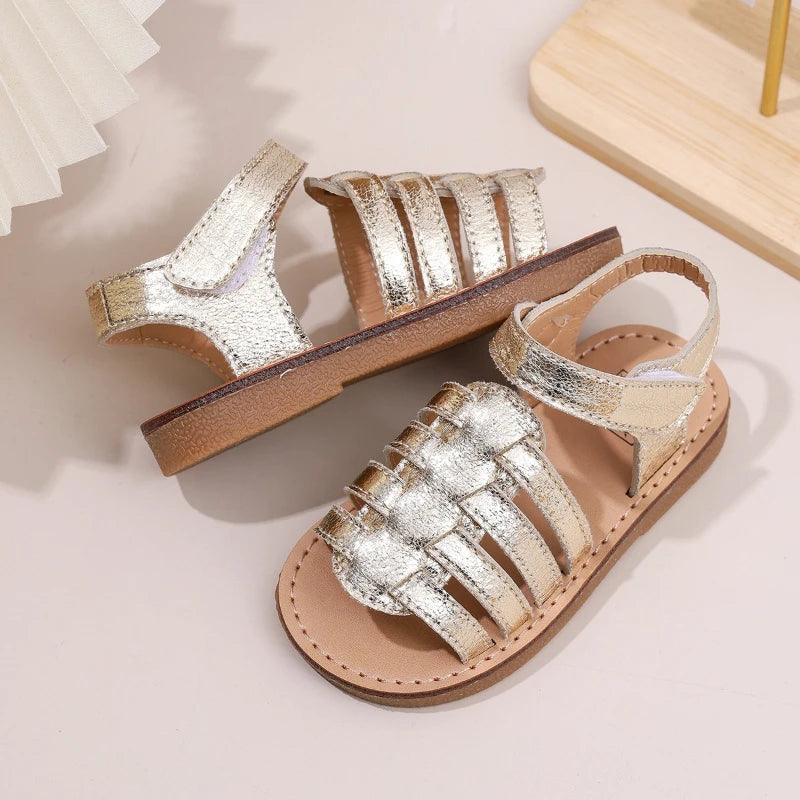 Fashion Kids Sandals 2025 Summer New Baby Shoes Simple Soft Bottom Girls Casual Sandals Anti Slip Child Beach Shoes Zapatos Niña